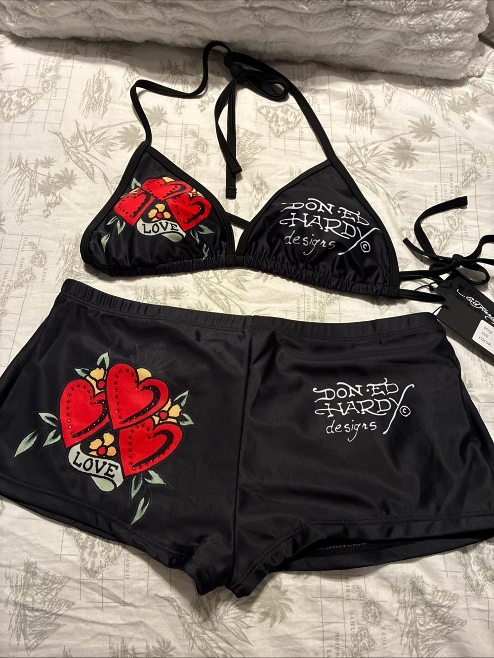 Ed hardy ladies bikini set size large